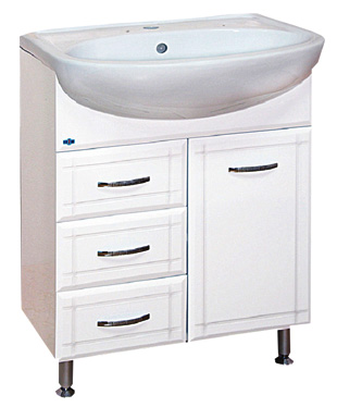 Тумба с раковиной Misty Уют 60 с 3 ящиками