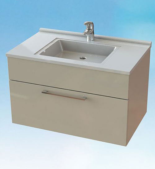 Тумба с раковиной De Aqua Квадро 1 (80 см)