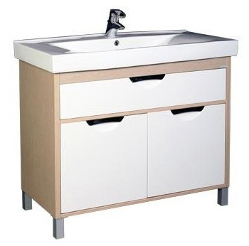 Тумба с раковиной Aquanet Гретта 100 светлый дуб