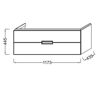 Мебель для ванной Jacob Delafon Reve 120 светло-коричневая 2 ящика