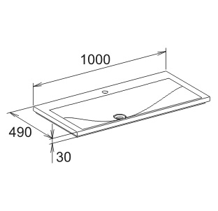 Тумба с раковиной Keuco Royal Reflex трюфель 100 см