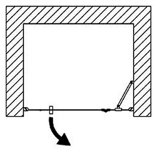 Душевая дверь в нишу Samo Trendy Zenit B9902ULUTR (R)
