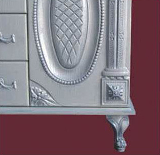 Тумба с раковиной Атолл Наполеон 287 серебряная патина