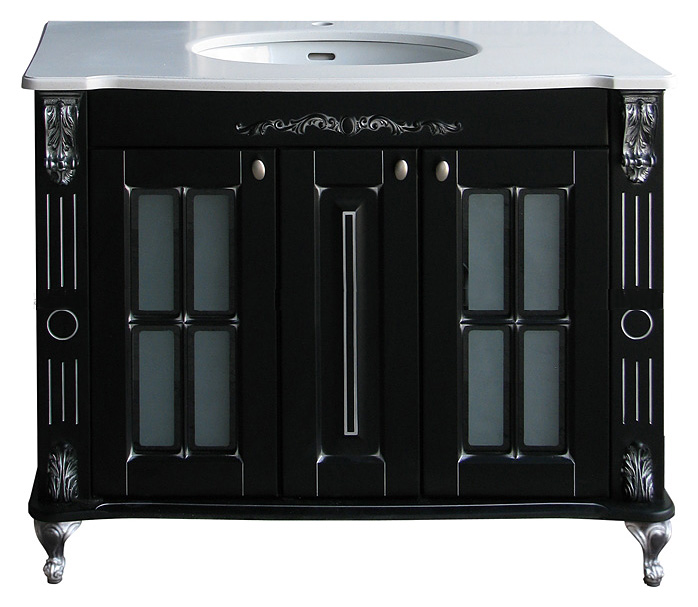 Тумба с раковиной Атолл Александрия 100 K черная