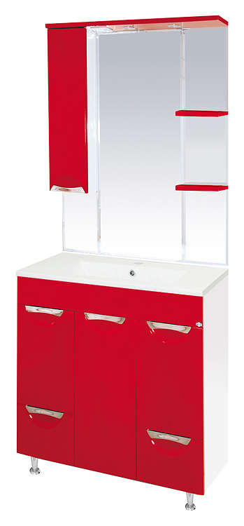 Мебель для ванной Misty Кристи 75 красная