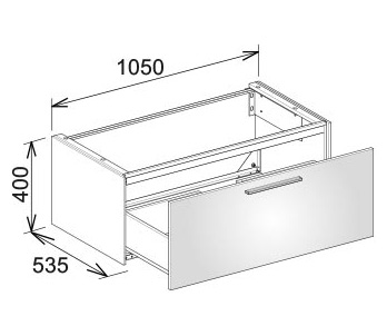 Тумба с раковиной Keuco Royal 60 кашемир 105 см