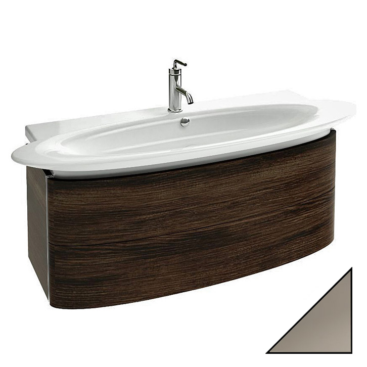 Тумба с раковиной Jacob Delafon Presquile 130 серый титан 2 ящика