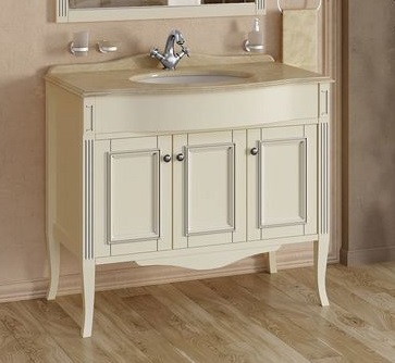 Тумба с раковиной Timo Aura 100 M-R 9001/silver