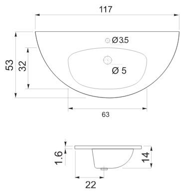 Тумба с раковиной De Aqua Эскалада 117 с ручкой
