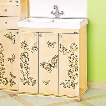 Мебель для ванной Misty Бабочка 75 бежевая патина