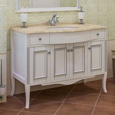 Тумба с раковиной Timo Aura 120 M-VR bianco/silver