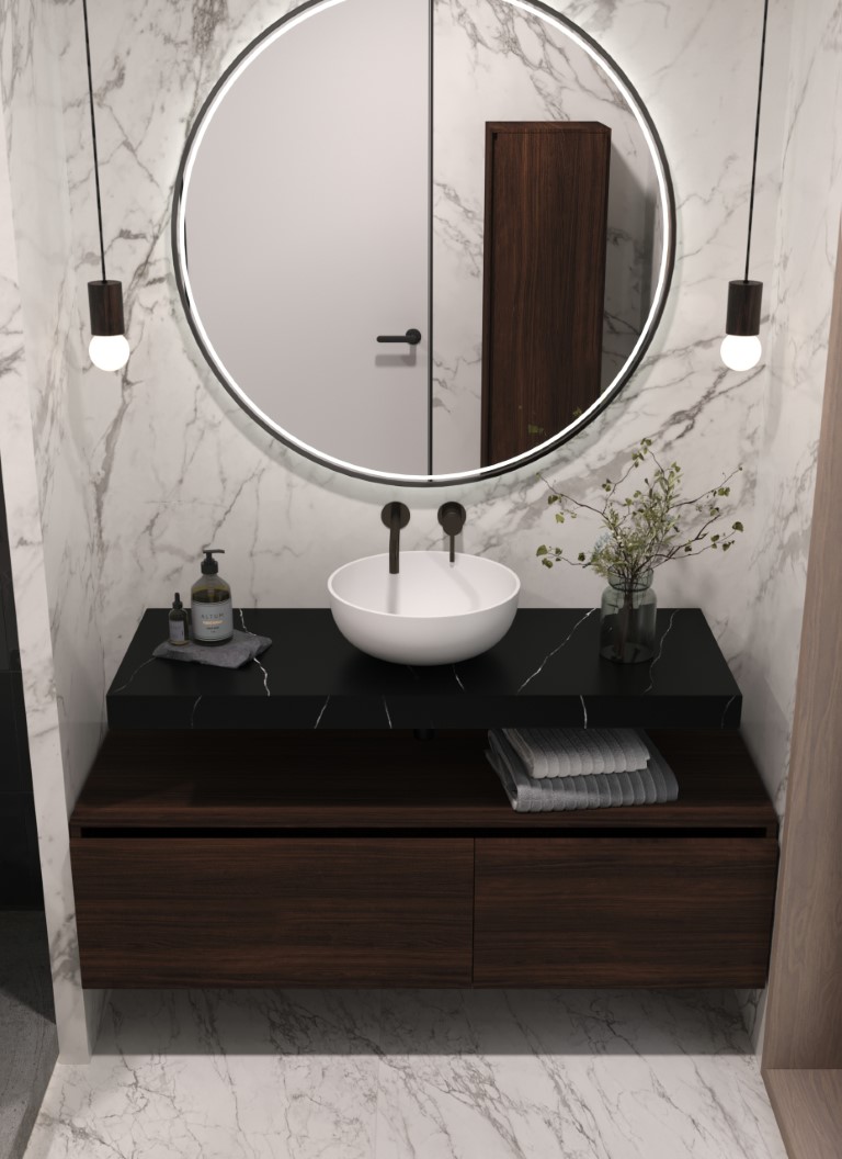Столешница прямая Boheme FLAT NERO MARQUINA 1010*460*70 869-100-NM