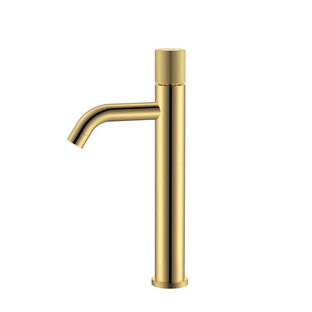 Смеситель Boheme STICK для умыв. выс. GOLD SPIRALE 122-GG.4