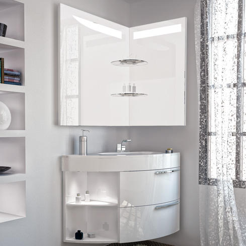 Мебель для ванной De Aqua Трио Люкс белая R