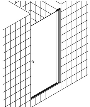Душевая дверь в нишу Kermi Atea AT 1TR 10018VAK R 100 см