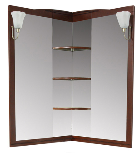 Зеркало Aquanet Луис 70 угловое темный орех