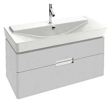 Тумба с раковиной Jacob Delafon Reve 100 белый бриллиант 2 ящика