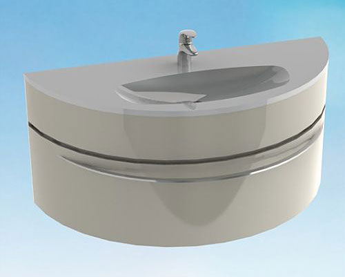 Тумба с раковиной De Aqua Эскалада 117 с ручкой