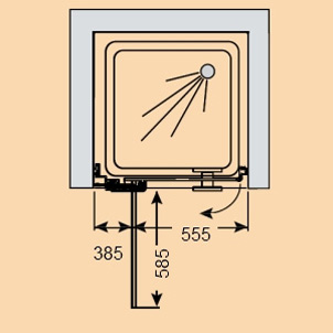 Душевая дверь в нишу Provex Combi 0005-CN-05-GL L 100 см