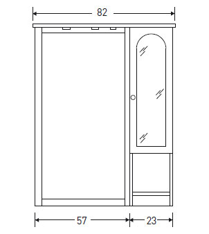 Зеркало-шкаф Eban Arianna 82 белый