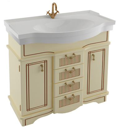 Тумба с раковиной Aquanet Луис 100 бежевая