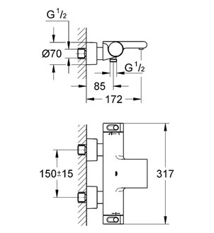 Термостат Grohe Grohtherm 2000 New 34174001 для ванны с душем