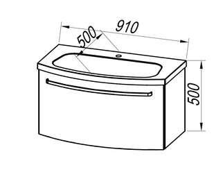 Тумба с раковиной Kolpa San Adele 91