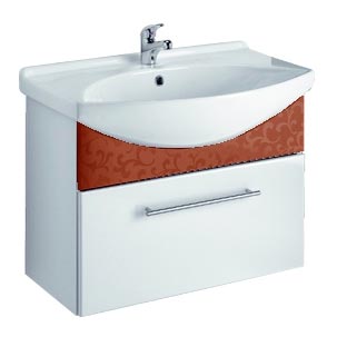 Тумба с раковиной Dreja Ornament 65 декор бронза