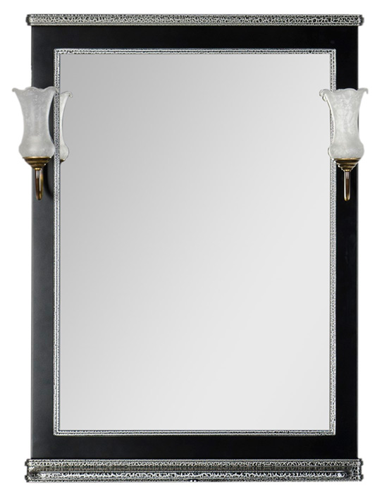 Зеркало Aquanet Валенса 70 черный краколет/серебро