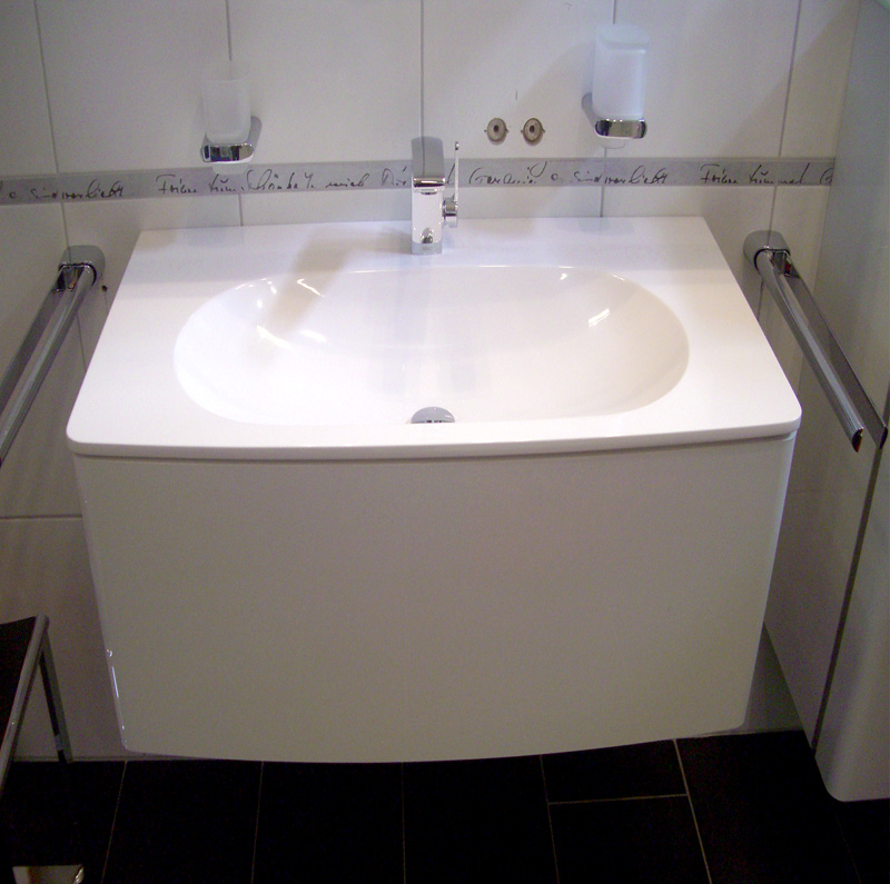 Тумба с раковиной Keuco Elegance New белая 70 см