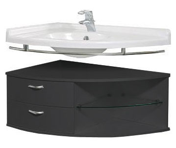 Тумба с раковиной De Aqua Трио L фурнитура хром