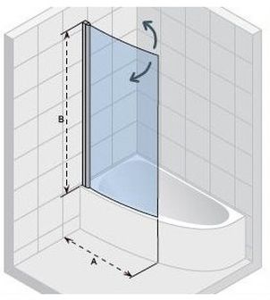 Шторка на ванну Riho Nautic Lyra 140+153