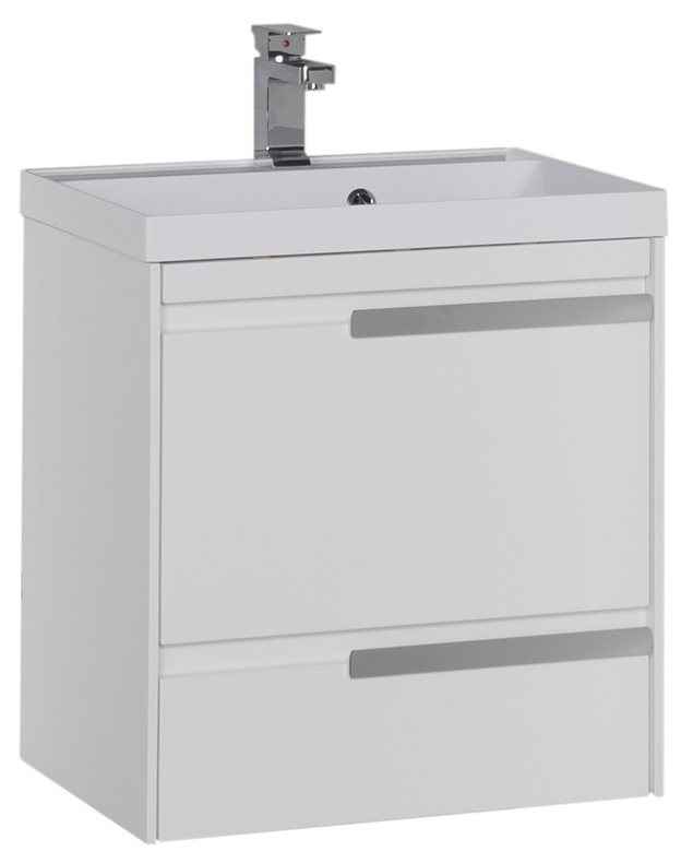 Тумба с раковиной Aquanet Тиволи 60 белая