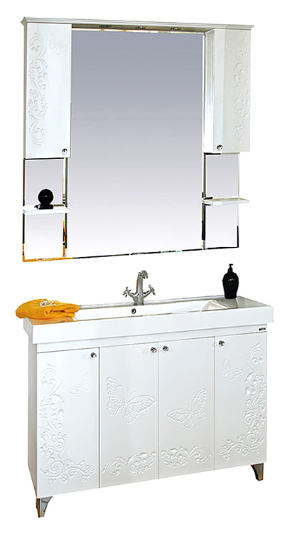 Мебель для ванной Misty Вирджиния Бабочка 105 белая