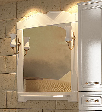 Зеркало ASB-Mebel Астра нсв декор 65 белое