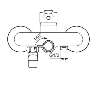 Смеситель Vidima Wave BA417AA для ванны с душем