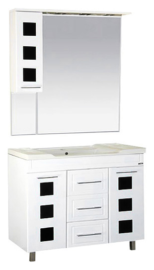 Мебель для ванной Misty Кармен 100 черное стекло