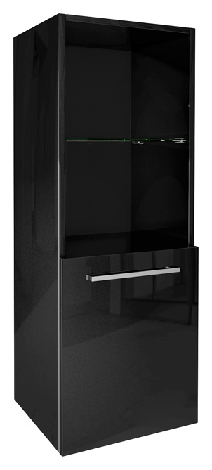 Шкаф-пенал Cezar Bonus 40 открытый черный R