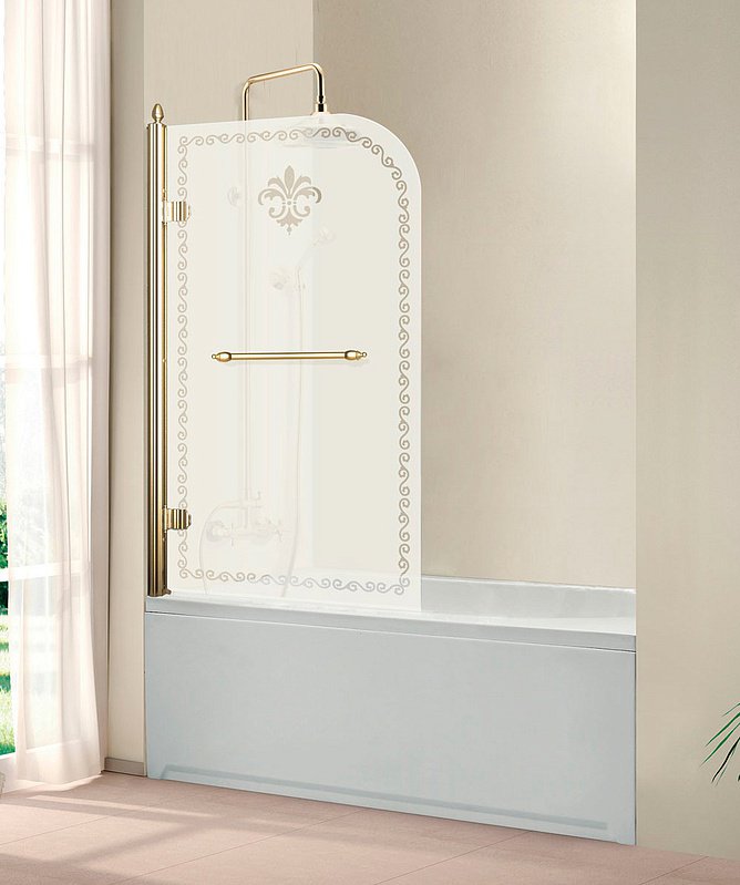 Шторка для ванны Cezares RETRO-V-1-80/145-PP-G-L