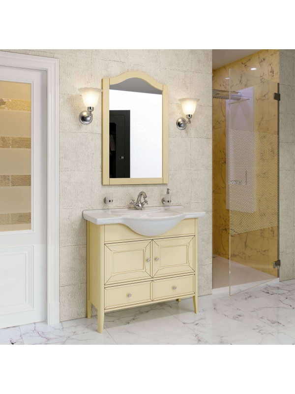 Тумба с раковиной Timo Aurora 95 M-VR vanilla