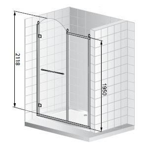 Душевая дверь в нишу Cezares Retro B11 120 CP Cr L