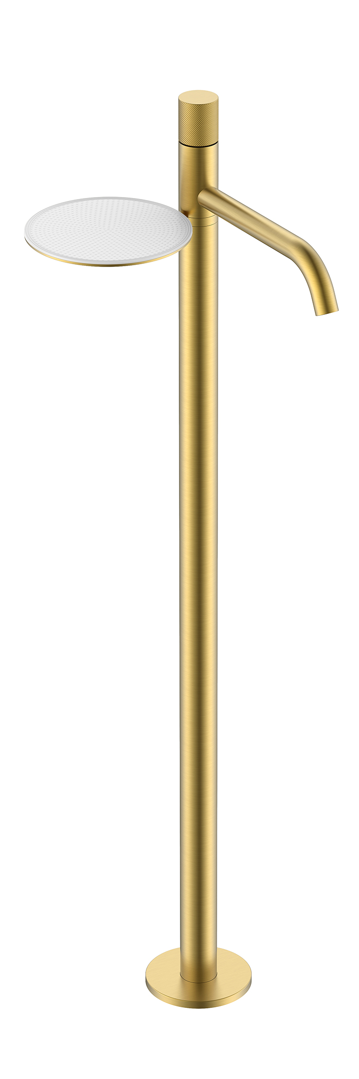 Смеситель Boheme STICK напольный для умыв. MATT GOLD SPIRALE 120-MG.4