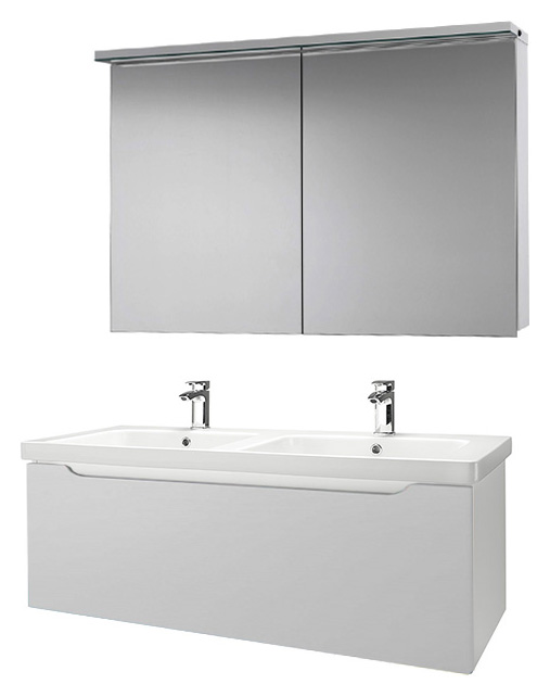 Мебель для ванной Dreja Color 125 белый глянец