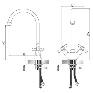 Смеситель Lemark Standard LM2105C для кухонной мойки