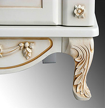 Мебель для ванной Атолл Верона 85 дорато К витрина