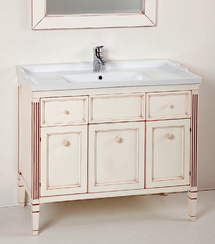 Тумба с раковиной Caprigo Альбион 100 BIANCO Antico