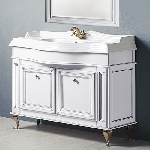 Тумба с раковиной Caprigo Фреско 120 BIANCO Alluminio