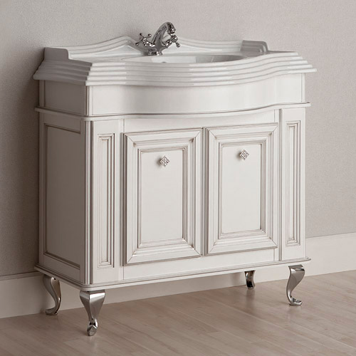 Тумба с раковиной Caprigo Фреско 90 BIANCO alluminio