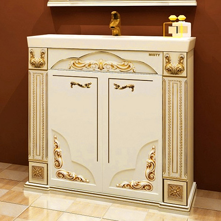 Тумба с раковиной Misty Барокко 100 бежевая патина