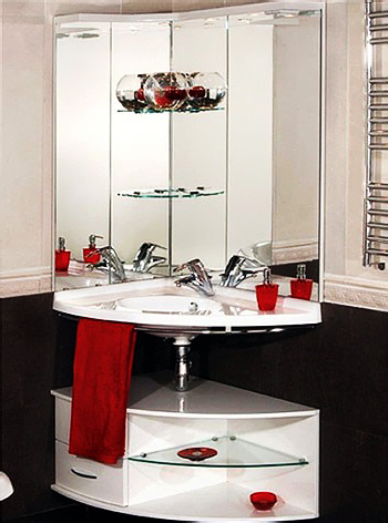 Мебель для ванной De Aqua Трио белый L фурнитура хром